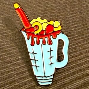 Women’s Accessories Awesome Blue Blender with Colorful Food Enamel Pin
